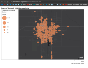 A screenshot of an ArcGIS Online map print view with legend